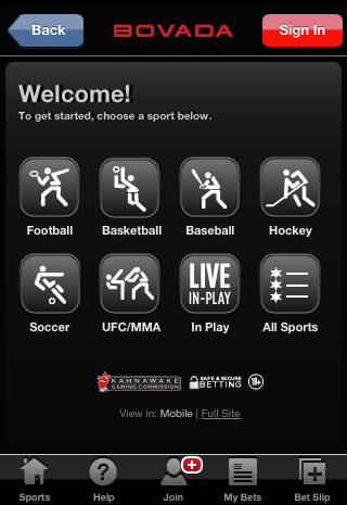 Bovada USA iPhone Sportsbook